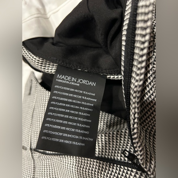 Club Monaco Black White Microcheck Wide Leg Dress Pants Fall Winter Size 2 - Picture 7 of 8